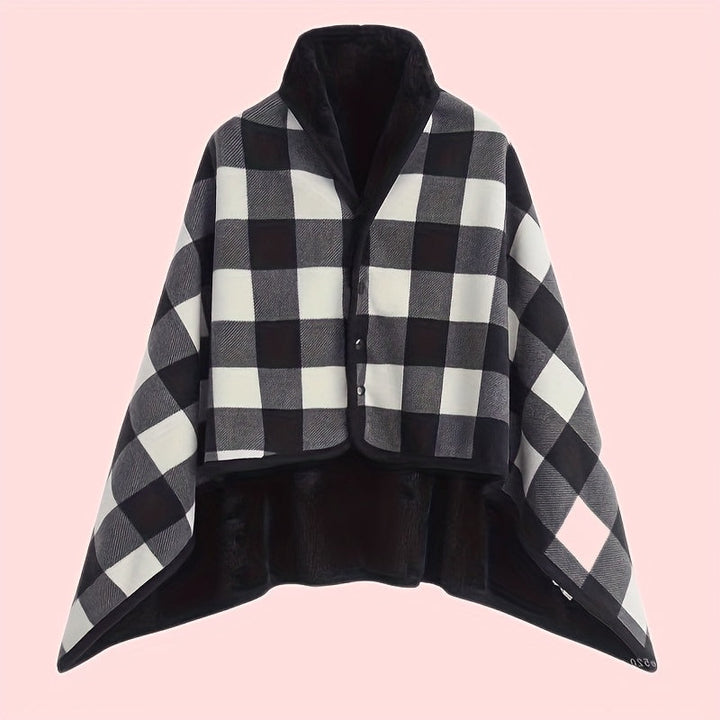 Buttoned Wrap Shawl