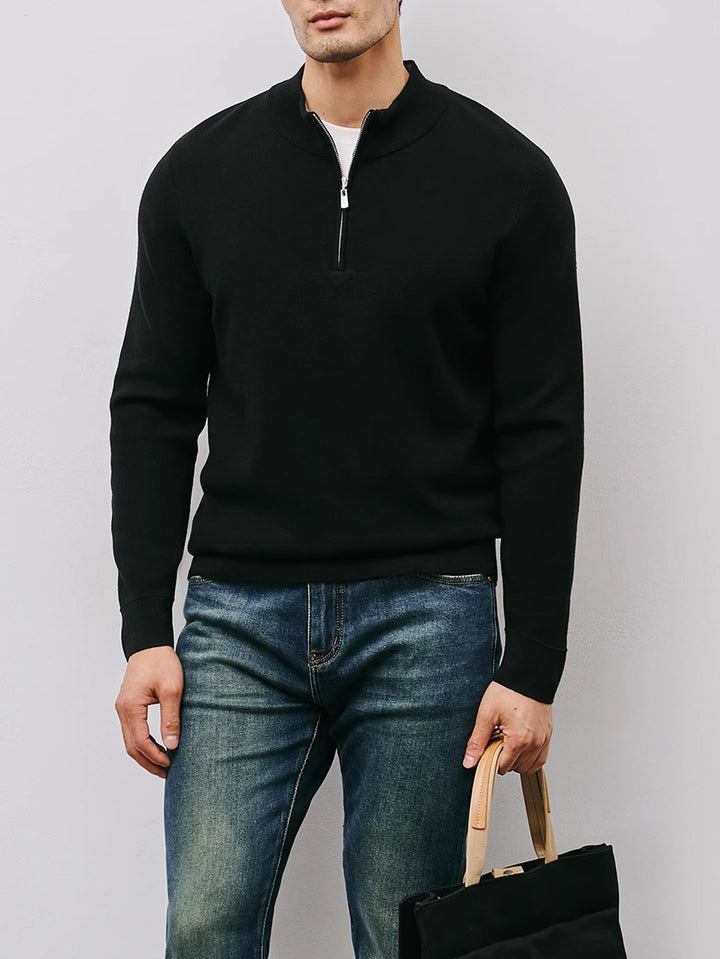Refined Quarter-Zip Sweater