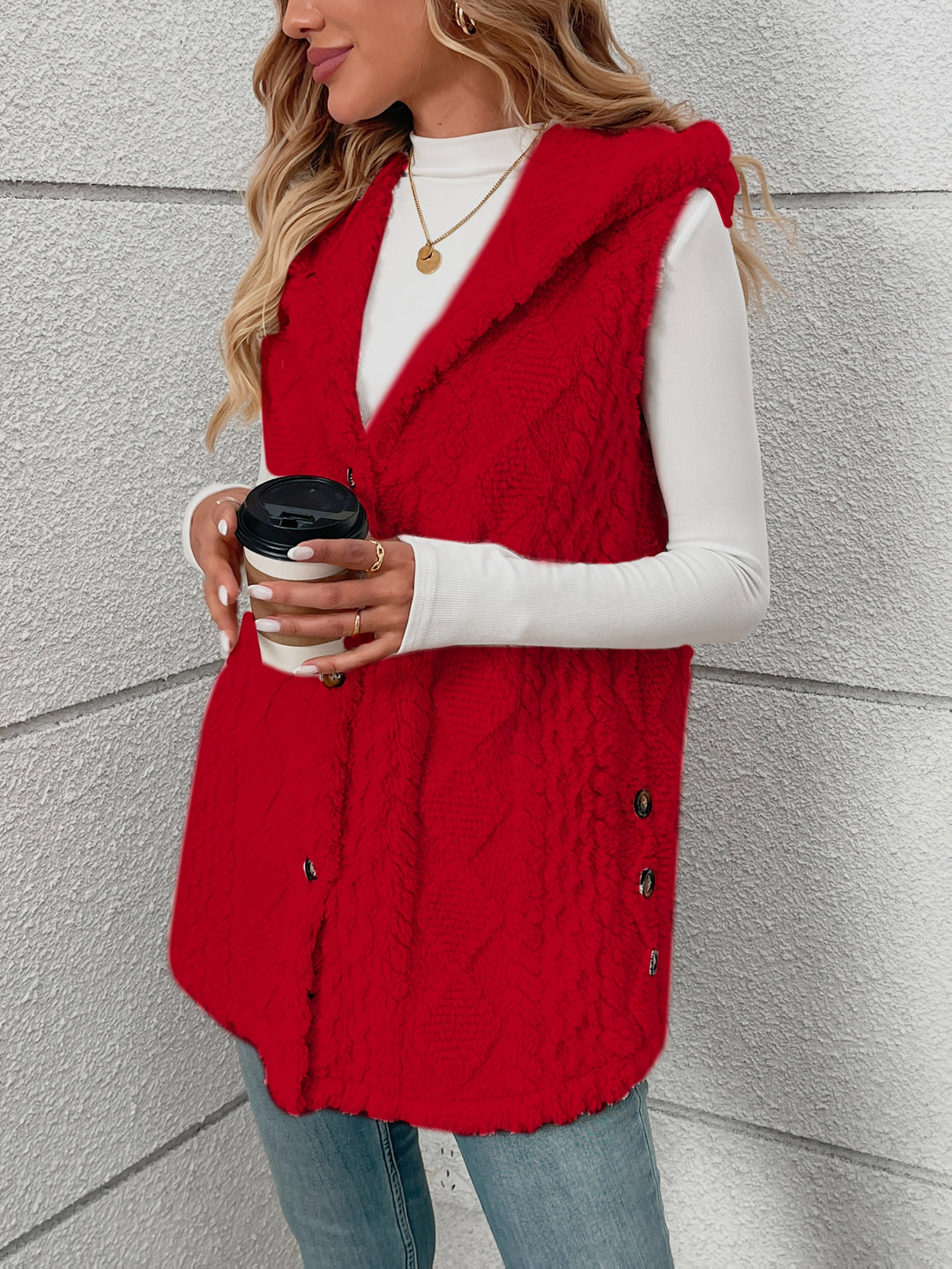 Cozy Hooded Sleeveless Vest