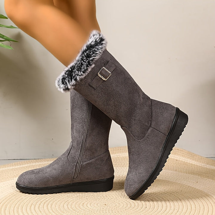Cozy Fur-Trimmed Winter Boots