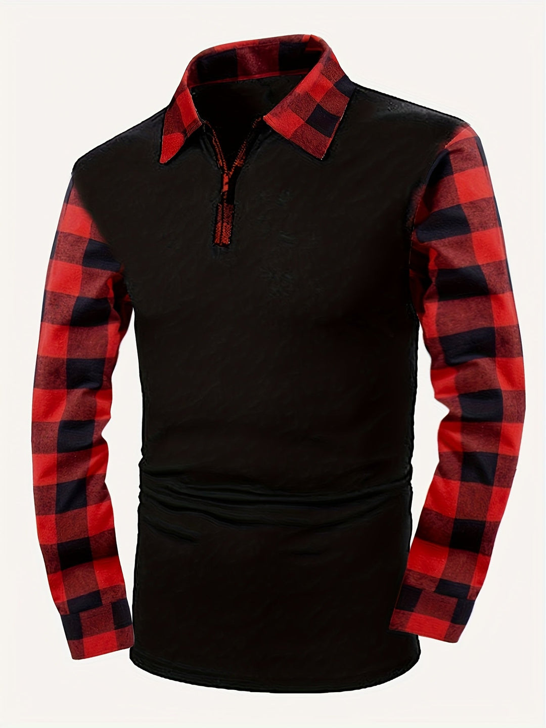Half-Zip Contrast Shirt
