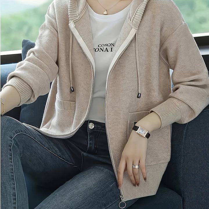 Cozy Zip-Up Hooded Cardigan