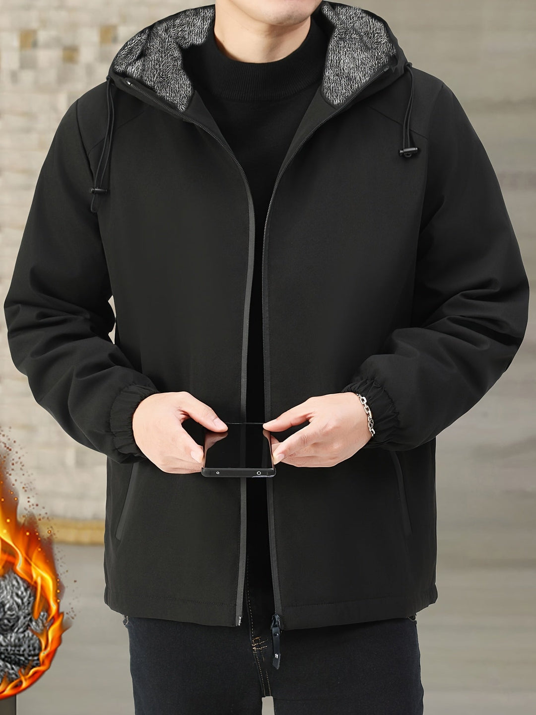 Cozy Fleece-Lined Hooded Jacket