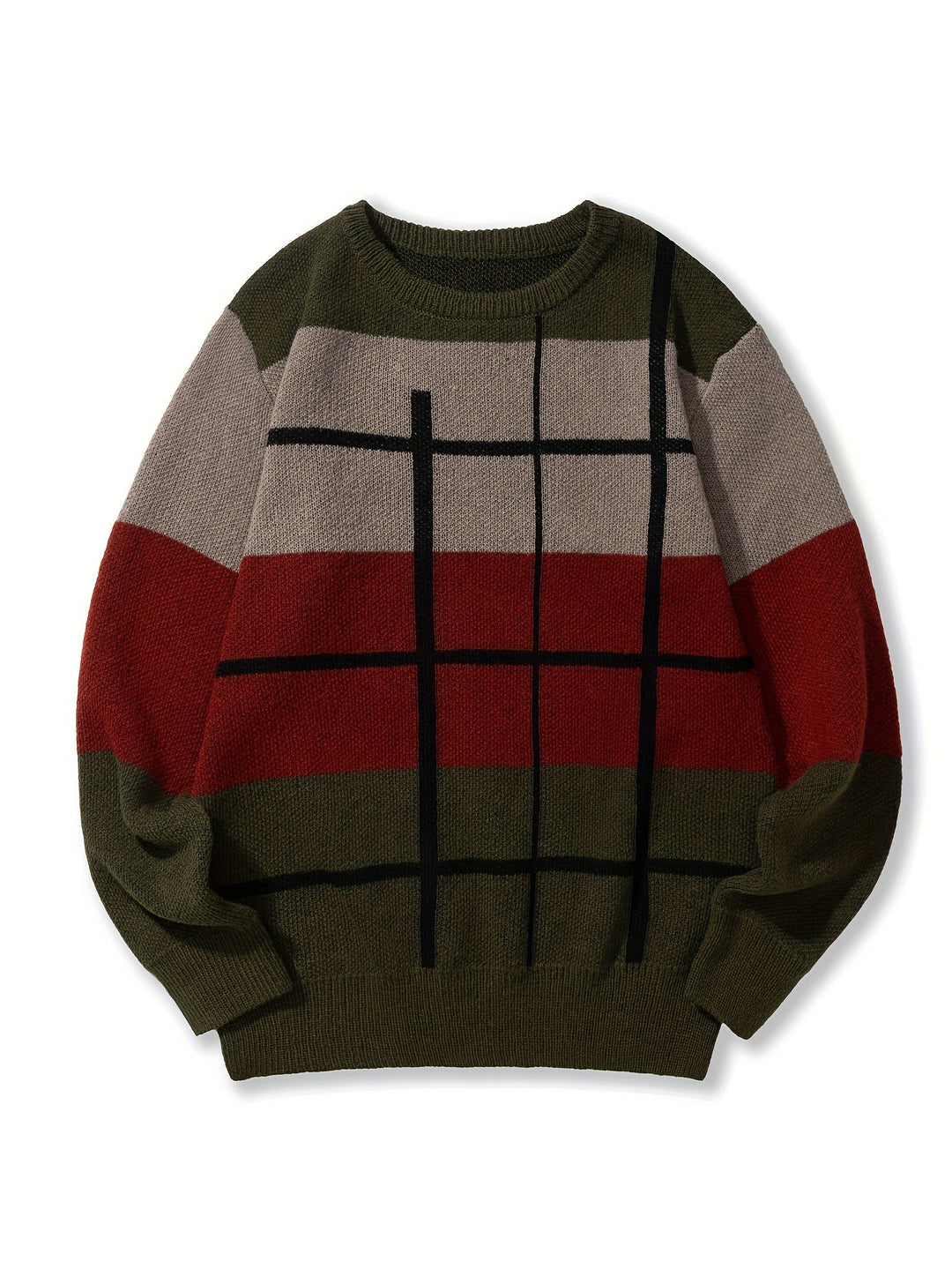Color Block Knit Sweater