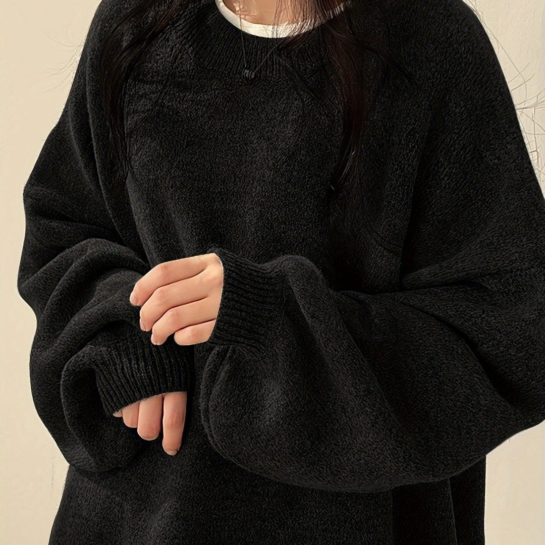Relaxed Drop-Shoulder Sweater