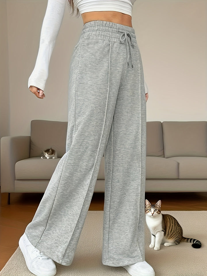 Cozy High-Waisted Wide-Leg Pants