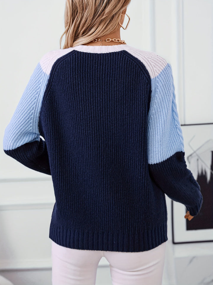 Colorblock Knit Sweater