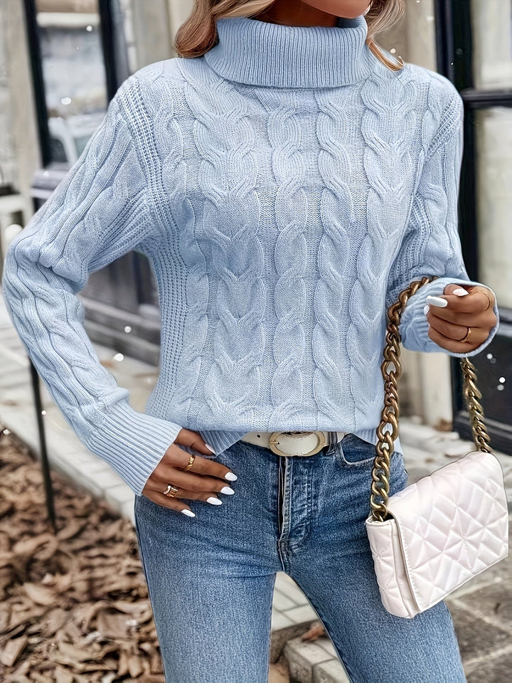 Cozy Cable-Knit Turtleneck Sweater