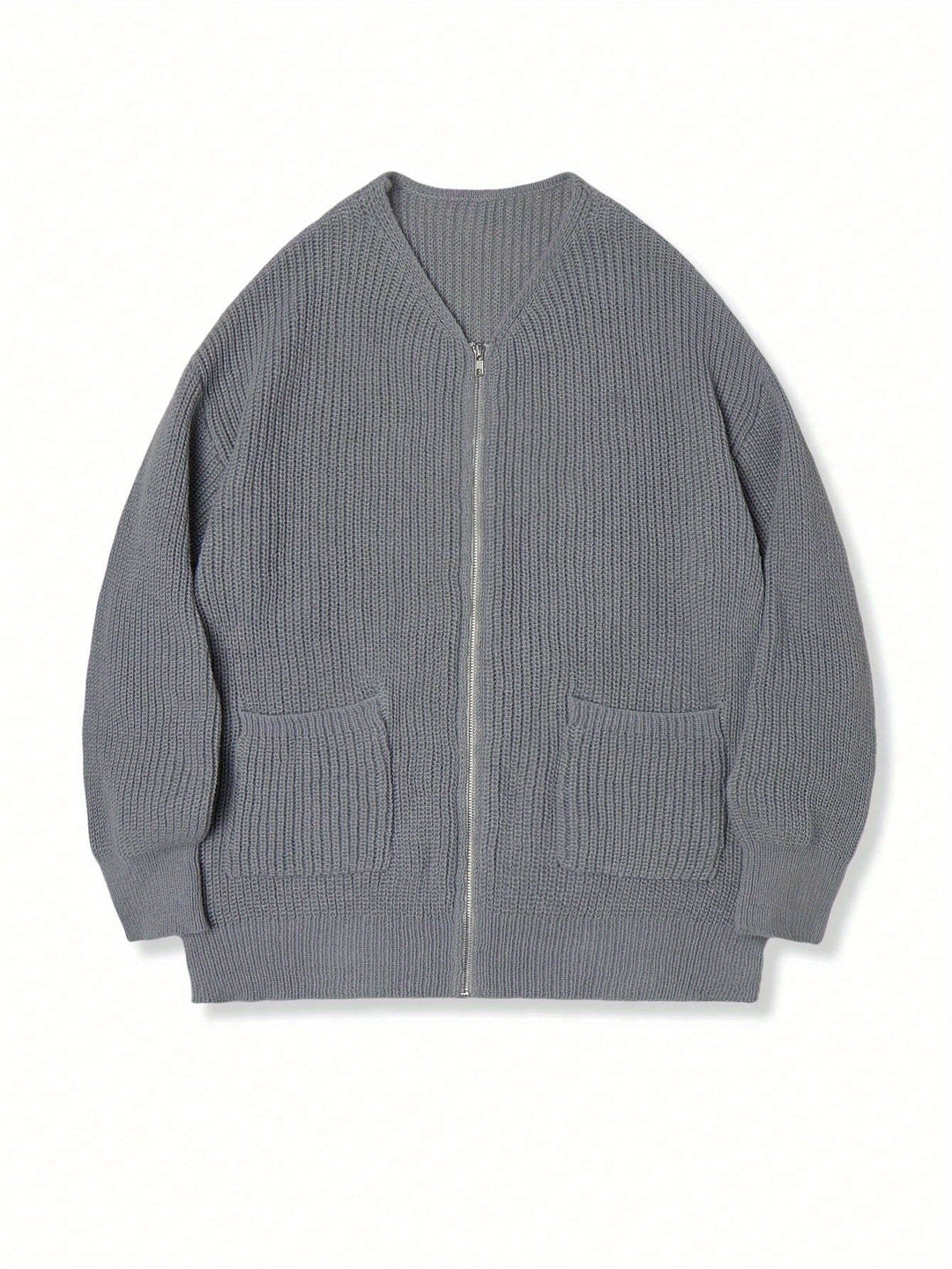 Relaxed Zip-Up Cardigan