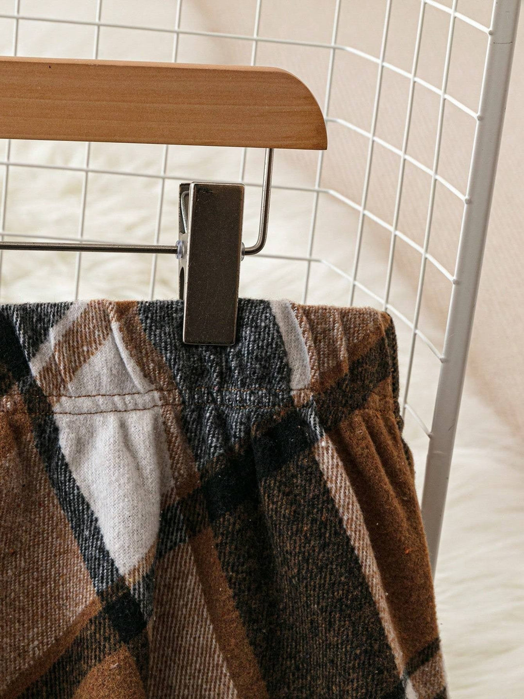 Flared A-Line Plaid Skirt