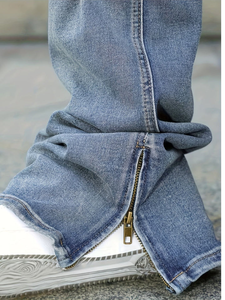 Relaxed Straight-Leg Jeans