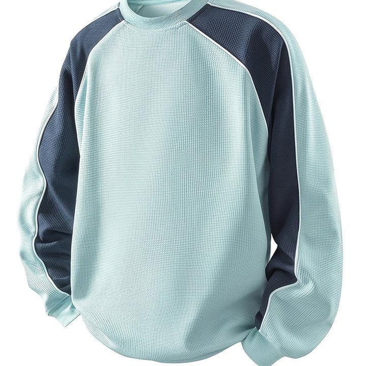 Color-Block Round Neck Sweatshirt