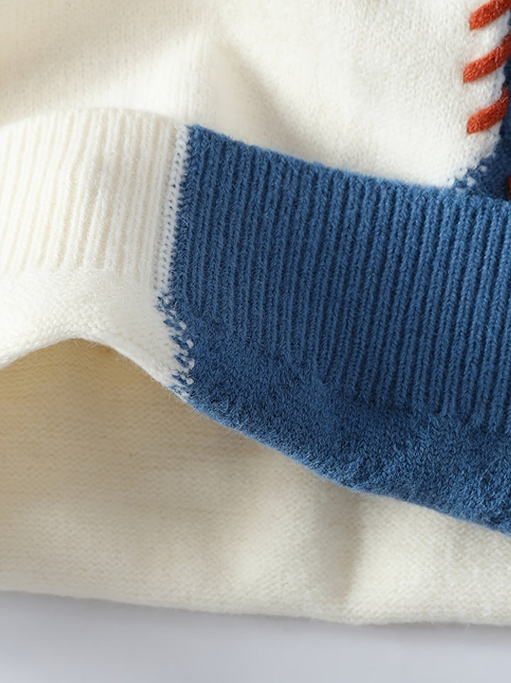 Color-Block Knit Sweater