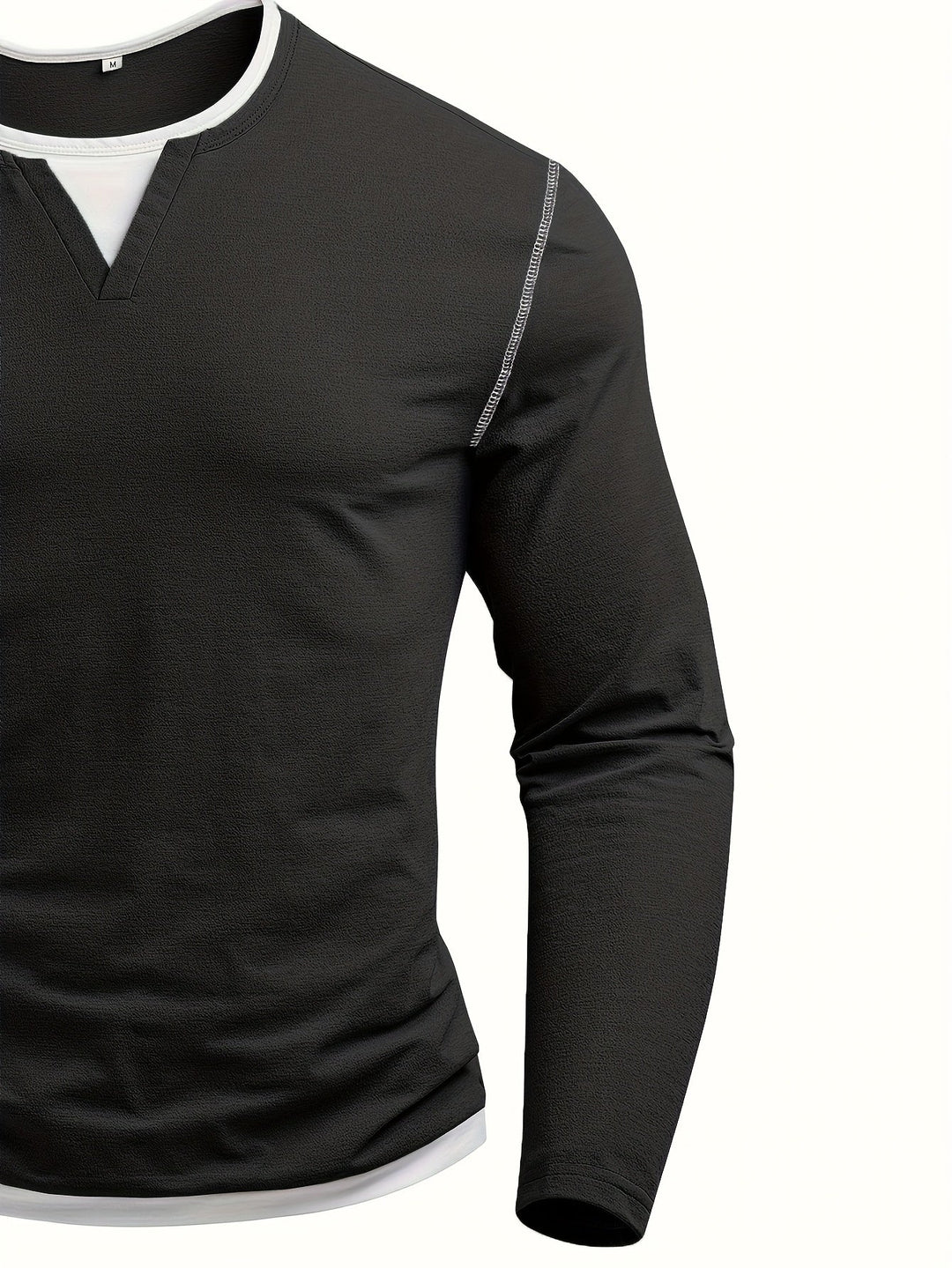 Refined Notch-Neck Henley Shirt