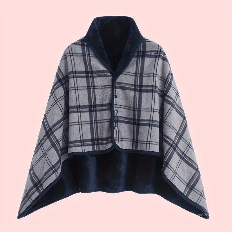 Buttoned Wrap Shawl