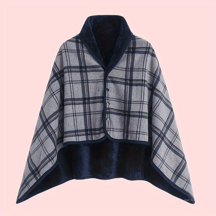 Buttoned Wrap Shawl
