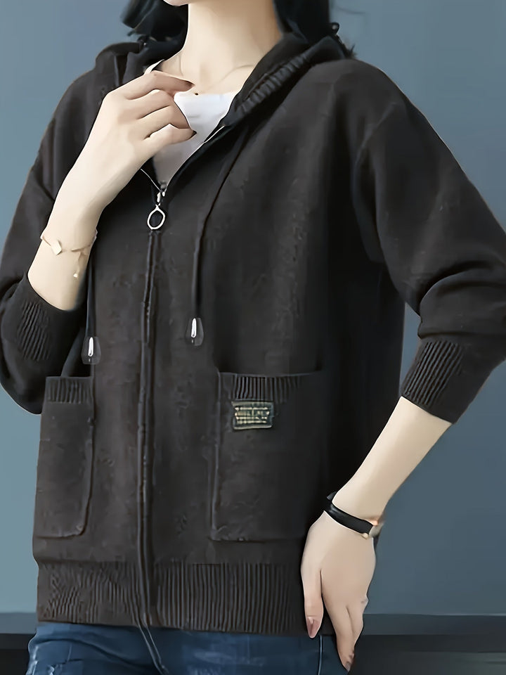 Cozy Zip-Up Hooded Cardigan