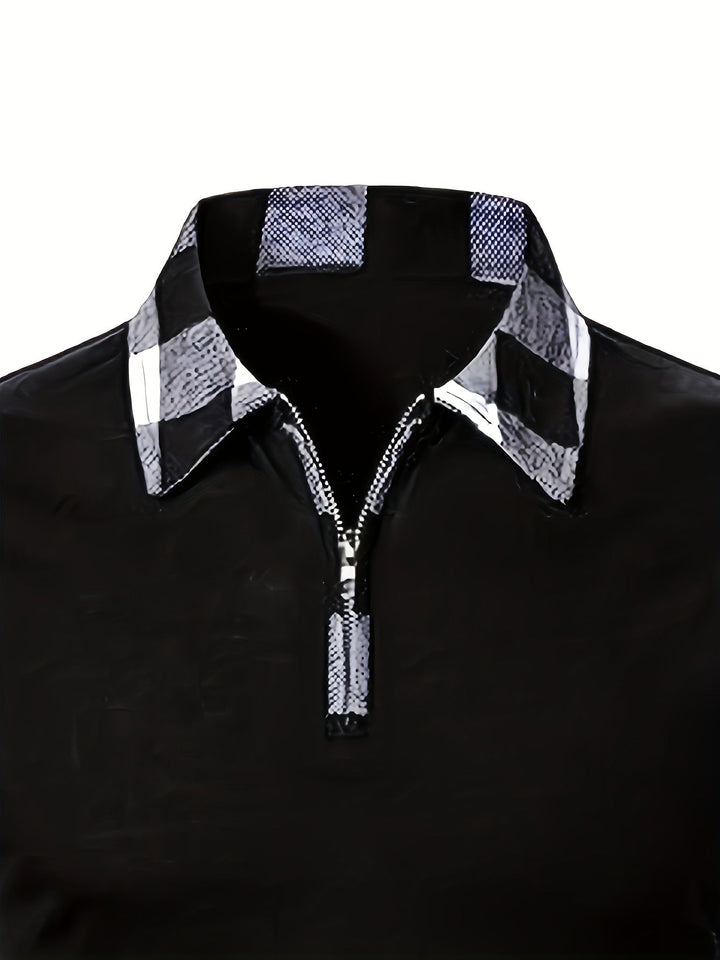 Half-Zip Contrast Shirt
