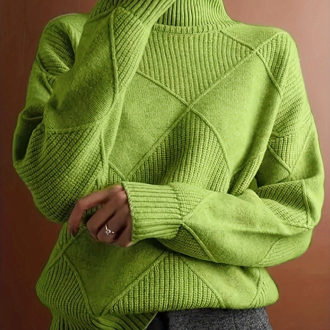 Textured Turtleneck Sweater
