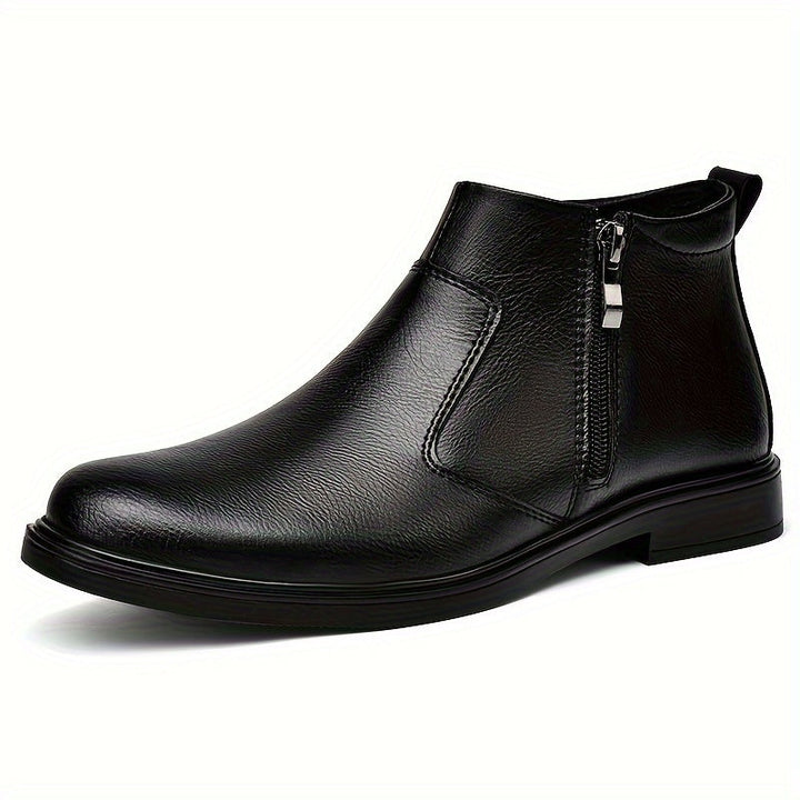 Refined Zip-Up Ankle Boots
