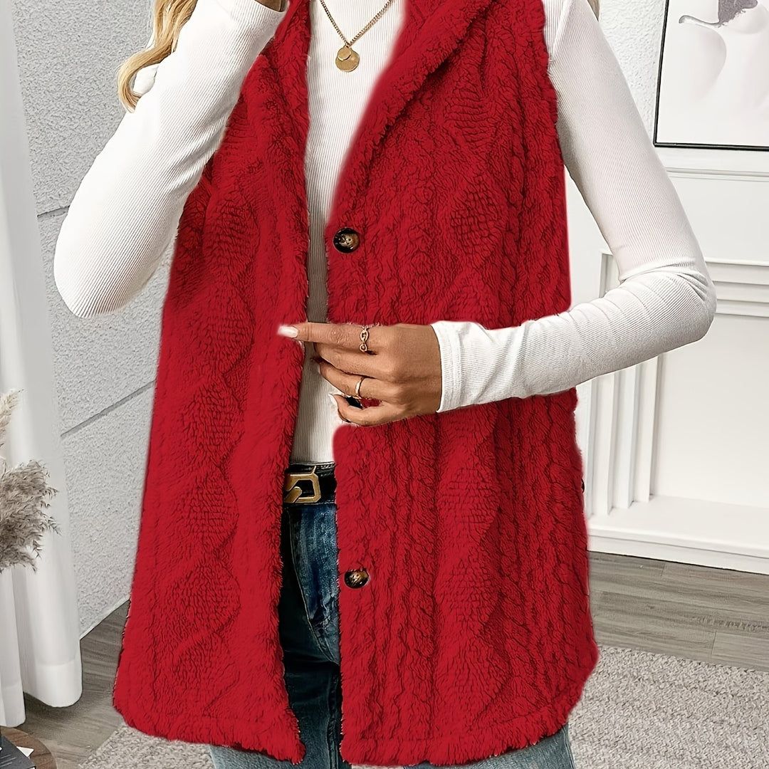 Cozy Hooded Sleeveless Vest