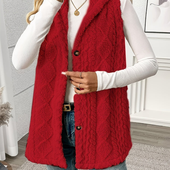 Cozy Hooded Sleeveless Vest