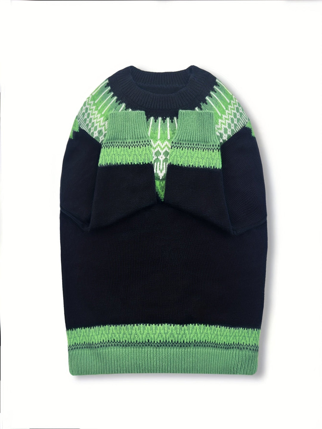 Chunky Jacquard Round Neck Sweater