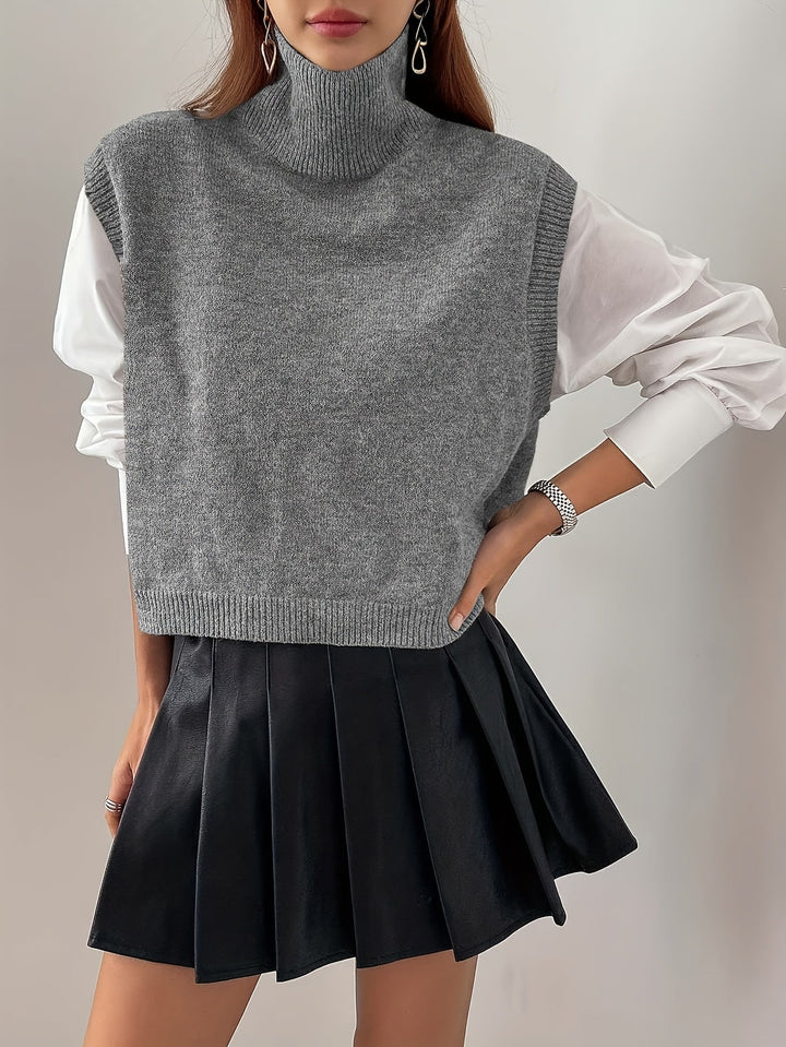 High-Neck Sweater Vest