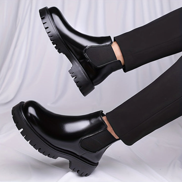 Rugged-Sole Chelsea Boots