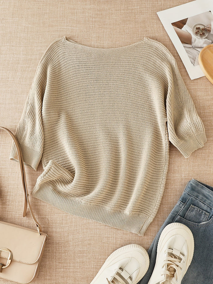 Relaxed Open-Knit Sweater