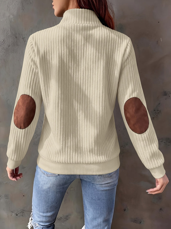 Ribbed Quarter-Zip Sweater