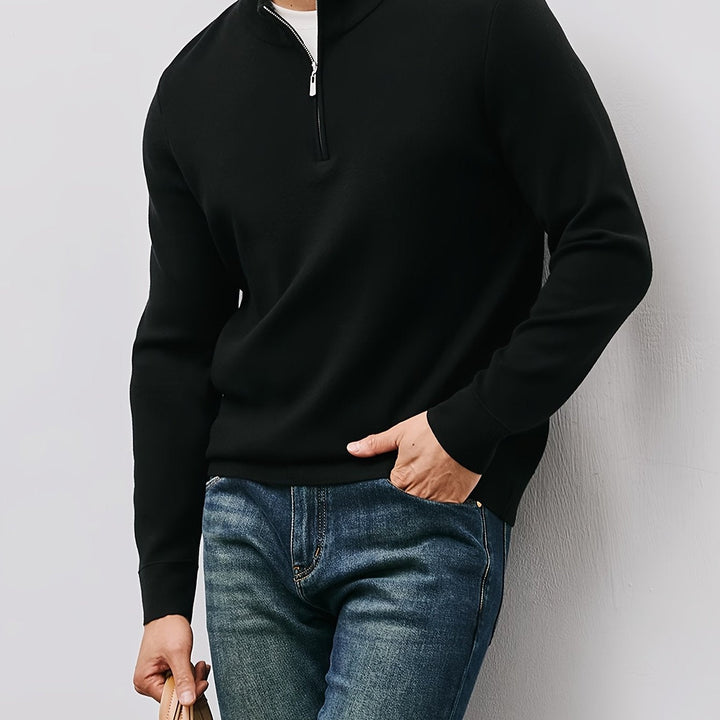 Refined Quarter-Zip Sweater