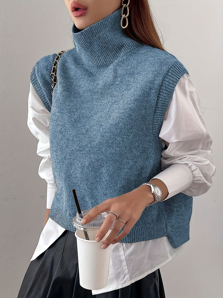 High-Neck Sweater Vest