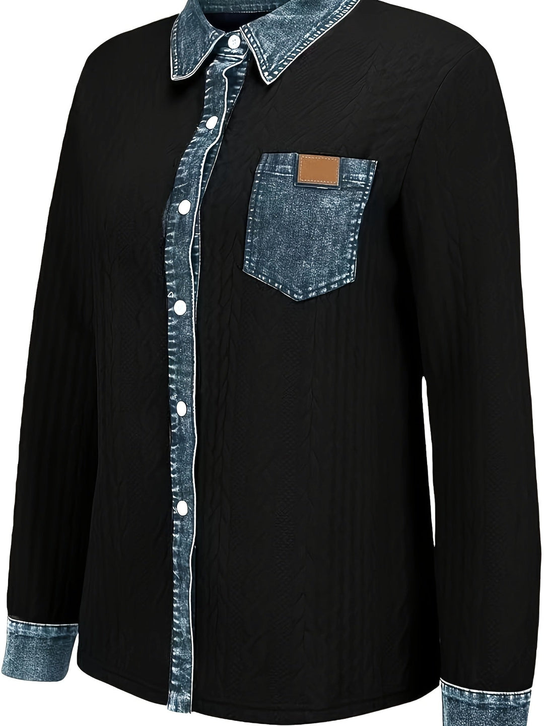 Textured Button-Up Shirt