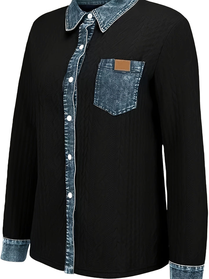 Textured Button-Up Shirt