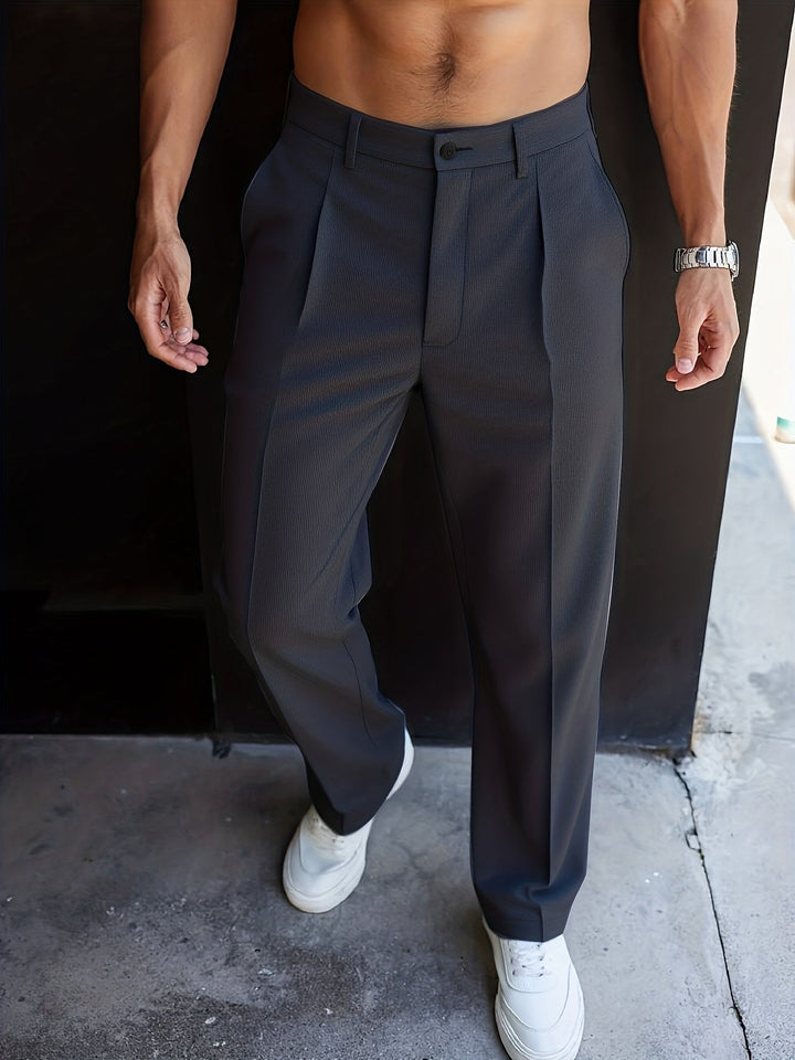 Tailored Straight-Leg Pants
