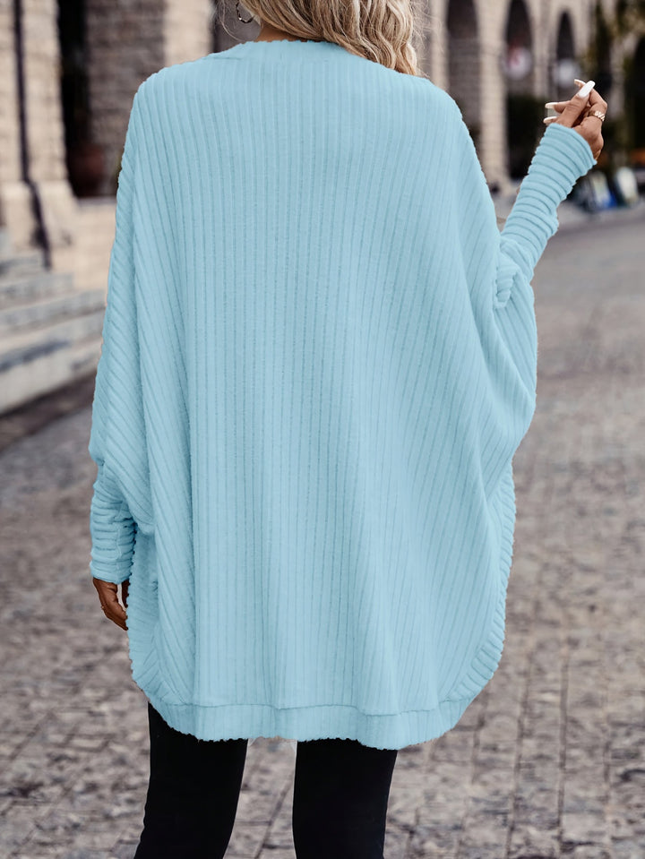 Relaxed Open-Front Cardigan