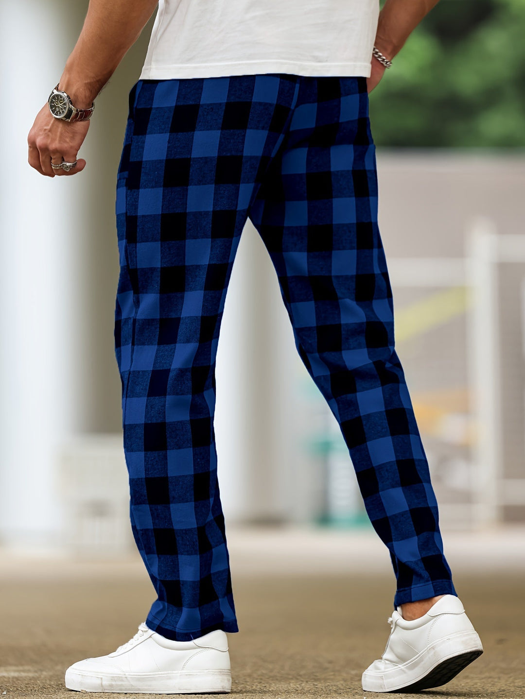 Relaxed Plaid Lounge Pants