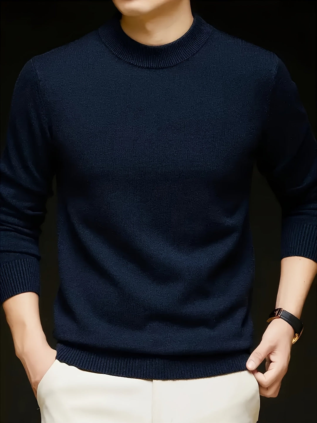 Mock Neck Knit Sweater