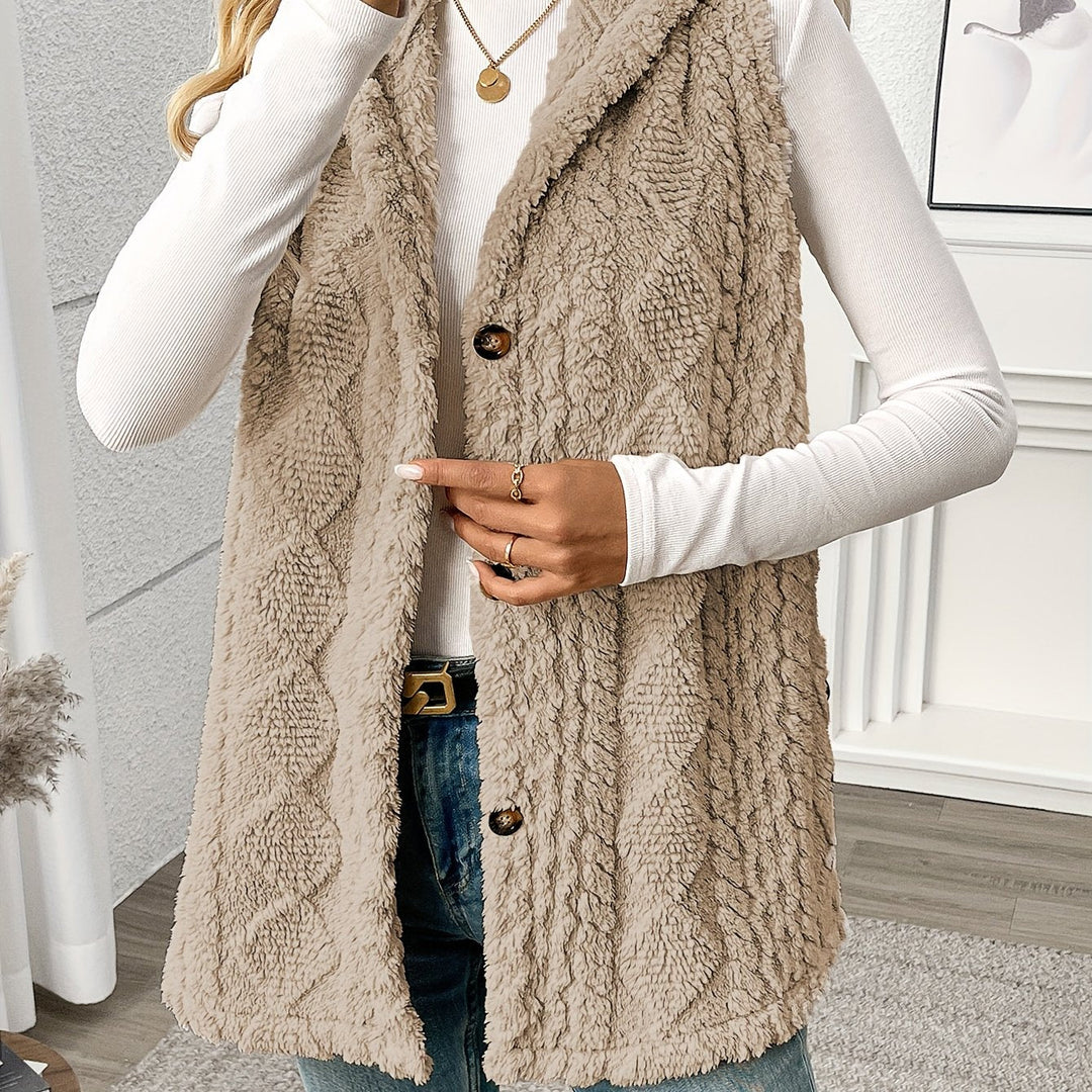 Cozy Hooded Sleeveless Vest