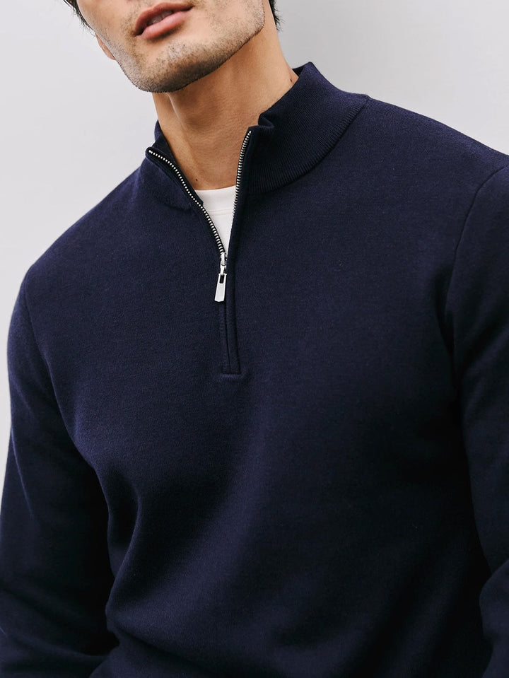Refined Quarter-Zip Sweater