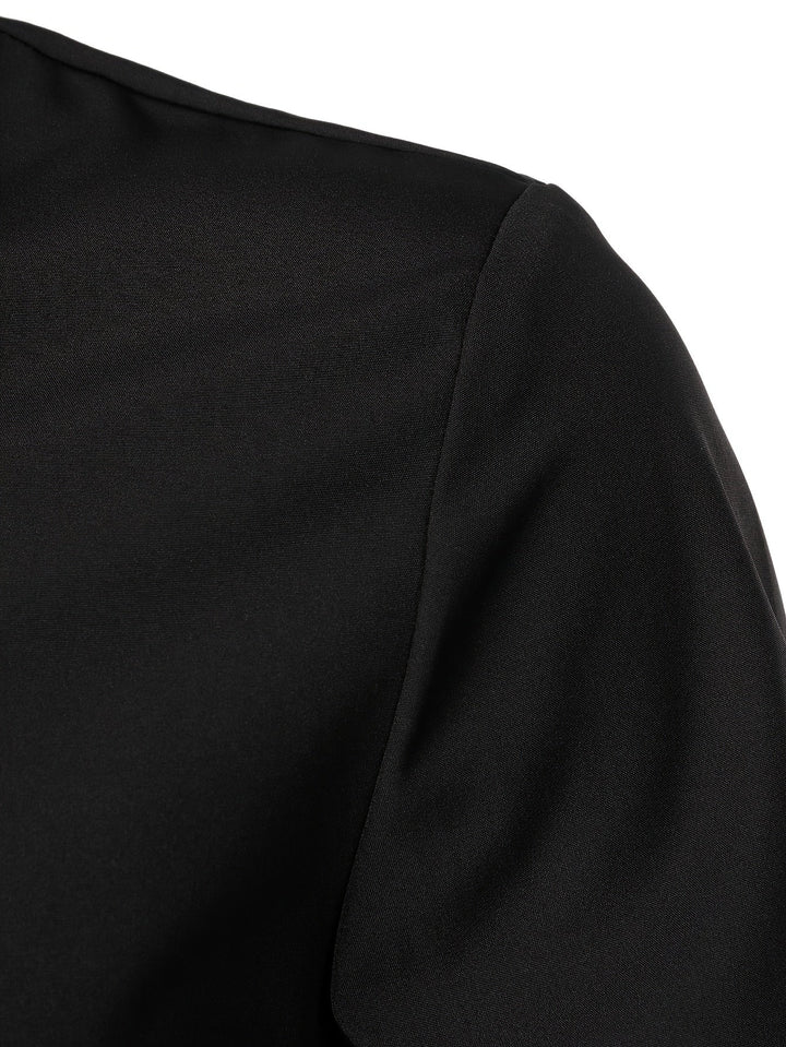 Contrast-Trim Long Sleeve Shirt