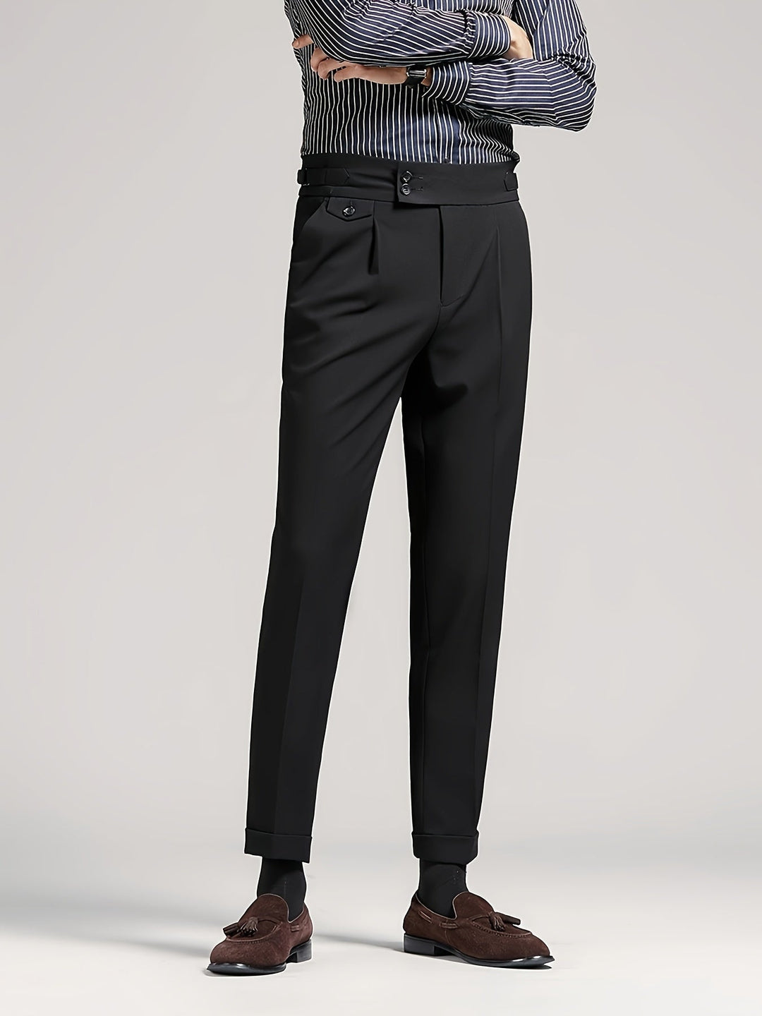 Tailored Single-Pleat Pants