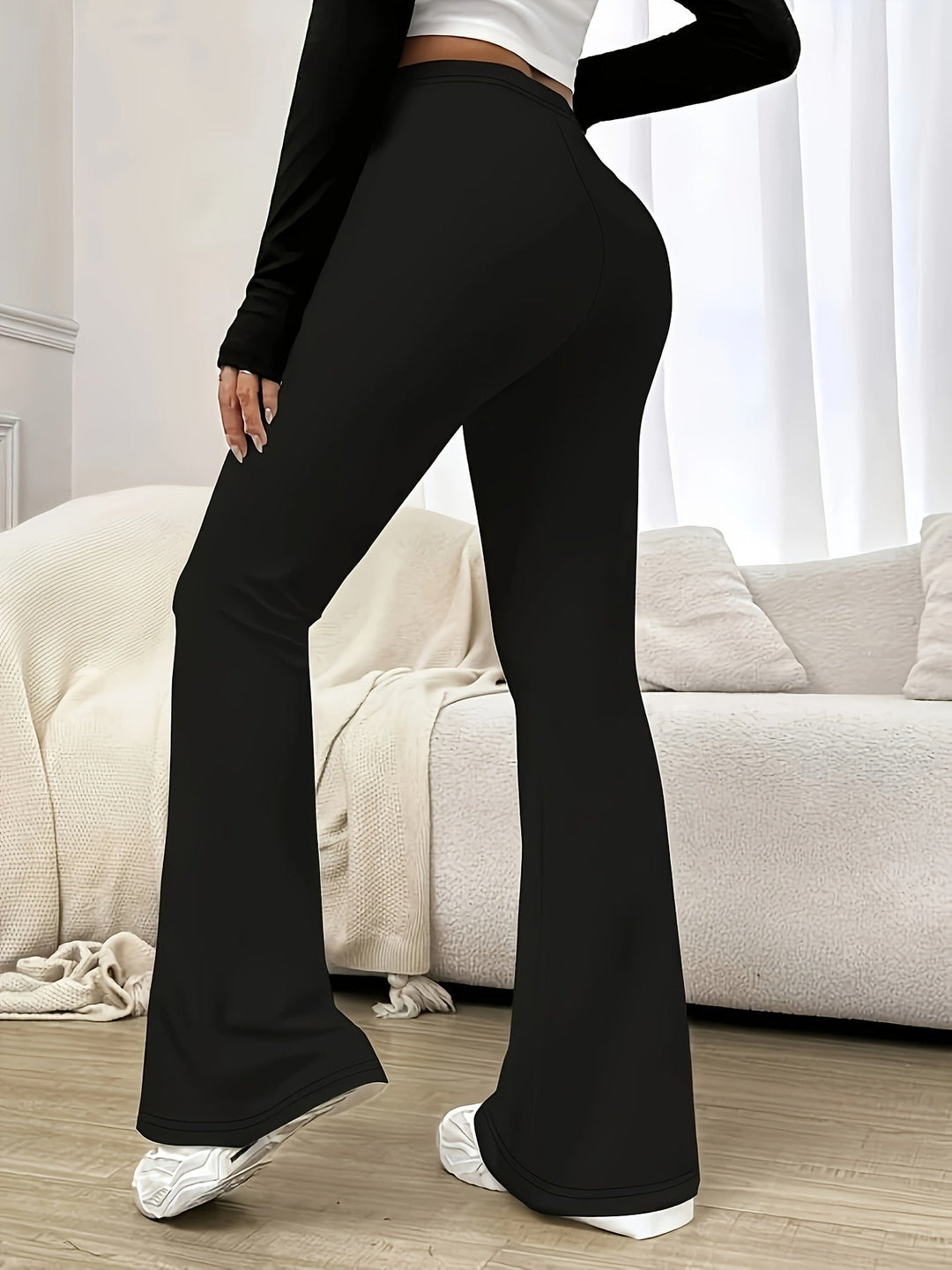 High-Waist Flared Pants