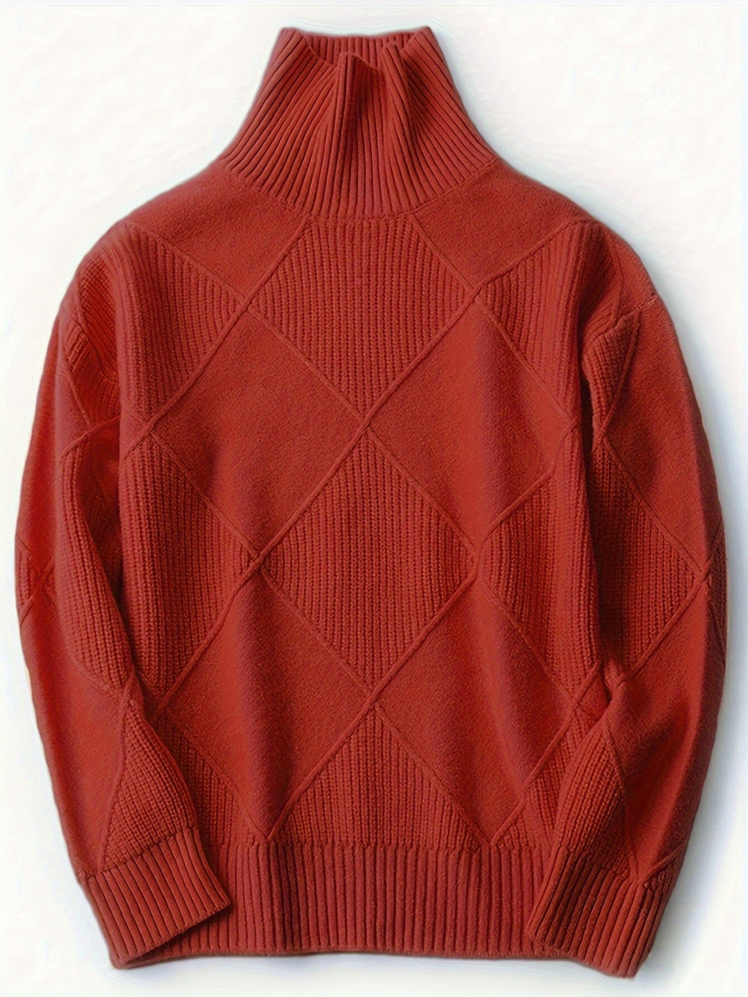 Textured Turtleneck Sweater
