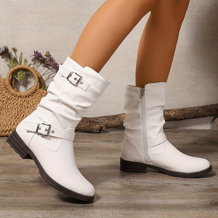 Slouchy Buckle Boots