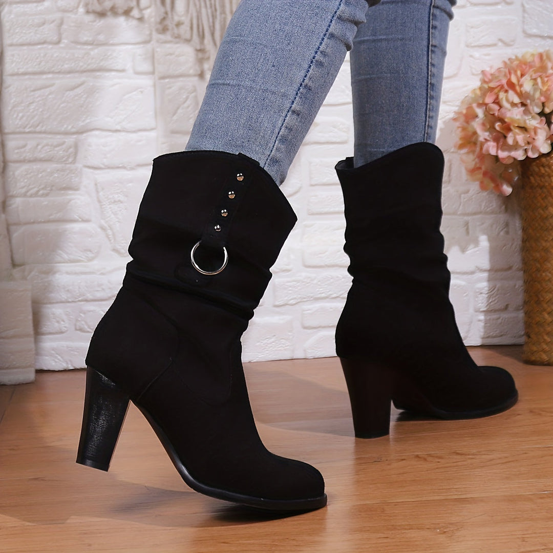 Slouchy Western Ankle Boots