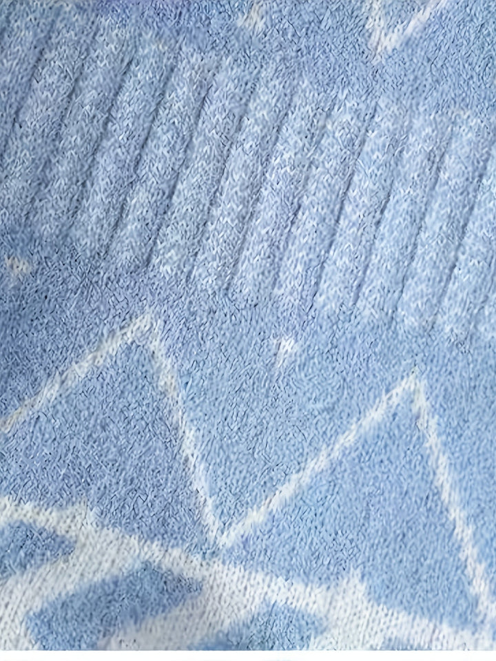 Patterned Crew-Neck Sweater