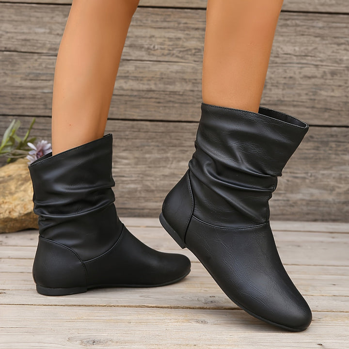 Slouchy Slip-On Boots