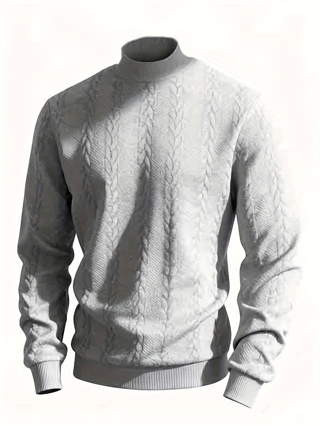 Textured High-Neck Sweatshirt